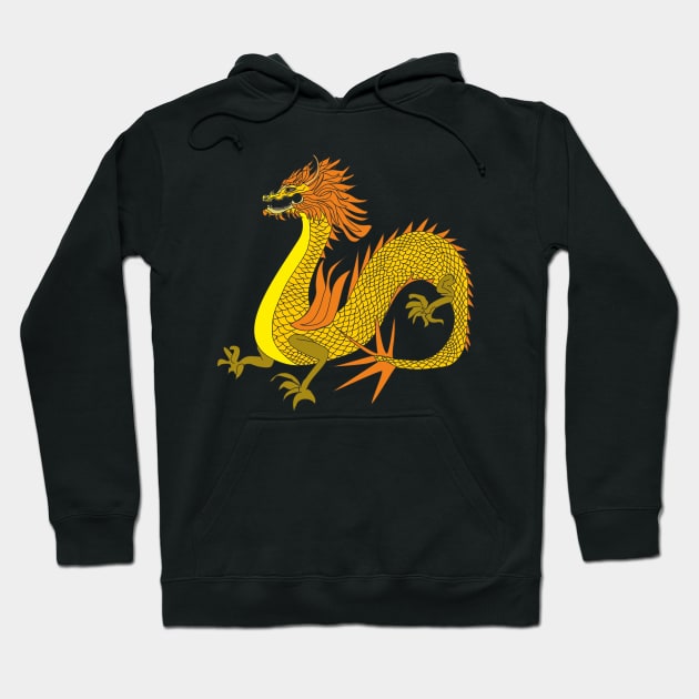 Golden Dragon Hoodie by Alekvik